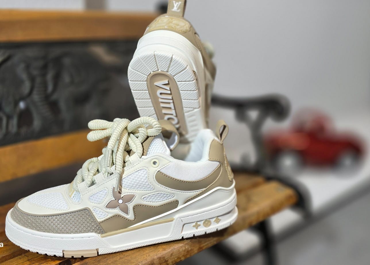 LOUIS VUITTON SKATE BEIGE E BIANCO