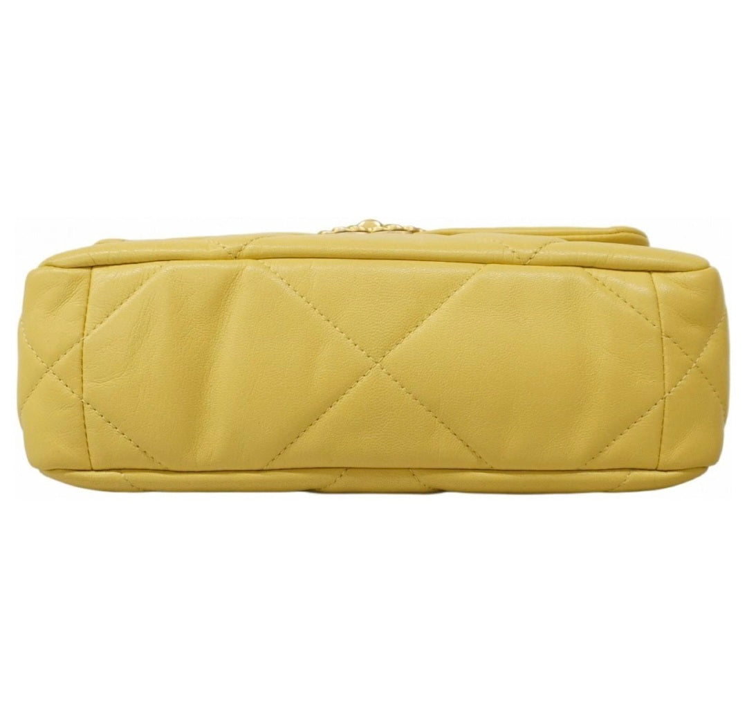 BORSA CHANEL 19 A SPALLA GIALLA
