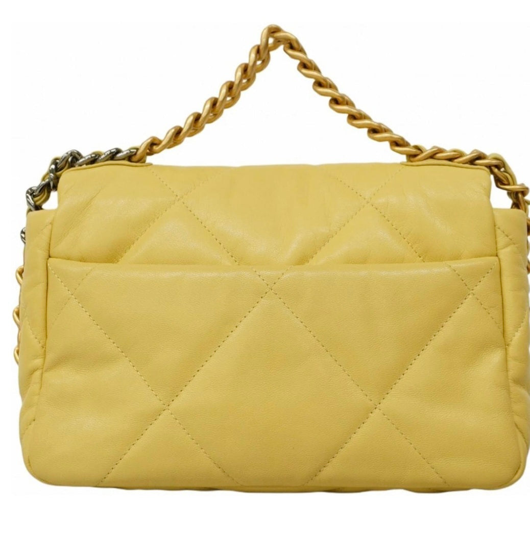 BORSA CHANEL 19 A SPALLA GIALLA
