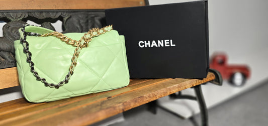 BORSA CHANEL 19 A SPALLA VERDE