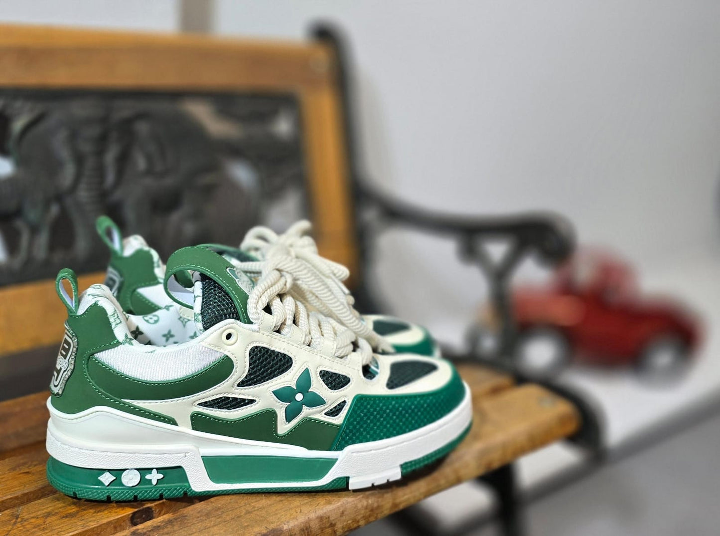 LOUIS VUITTON SKATE VERDE E BIANCO