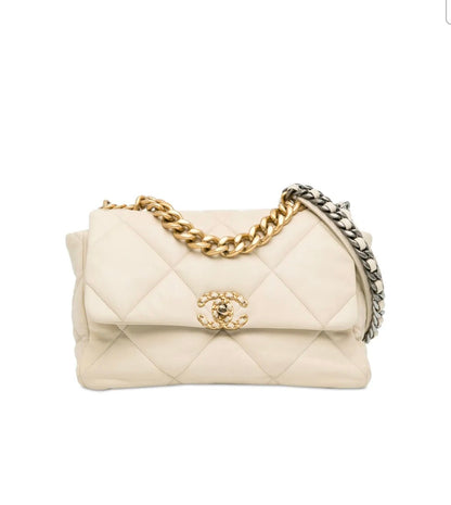 BORSA CHANEL 19 A SPALLA BEIGE